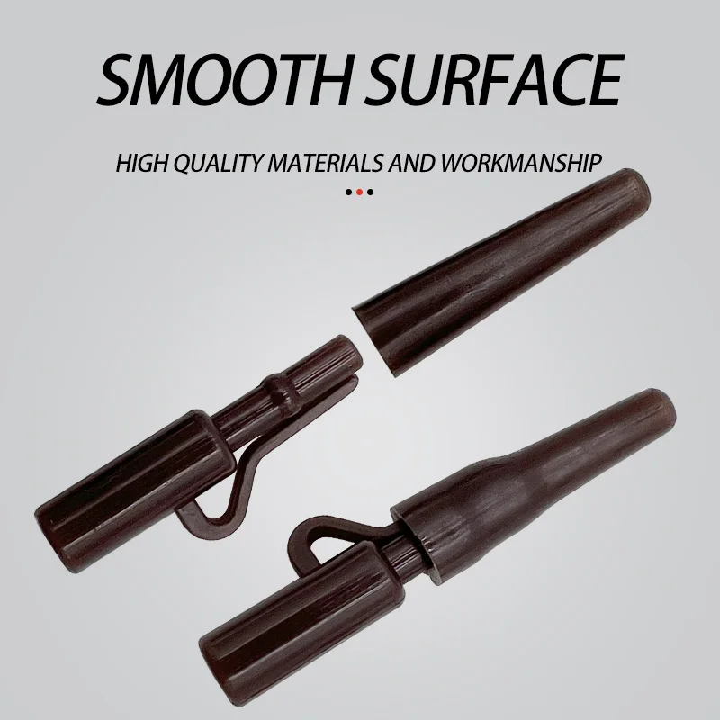 Tubo de aparejo giratorio de cambio rápido, mangas antienredos, gomas traseras, Clips de plomo de seguridad, juego de accesorios de pesca de carpa, 40 piezas - imagen 3