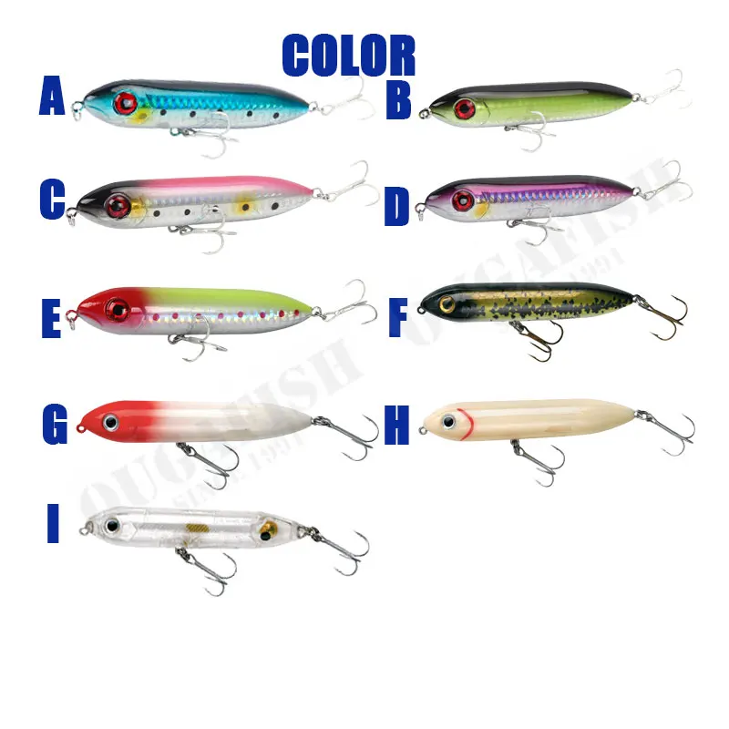 Señuelo de pesca flotante, lápiz duro de 96mm y 120mm, accesorio de pesca de peces negros, equipo Artificial Isca - imagen 4