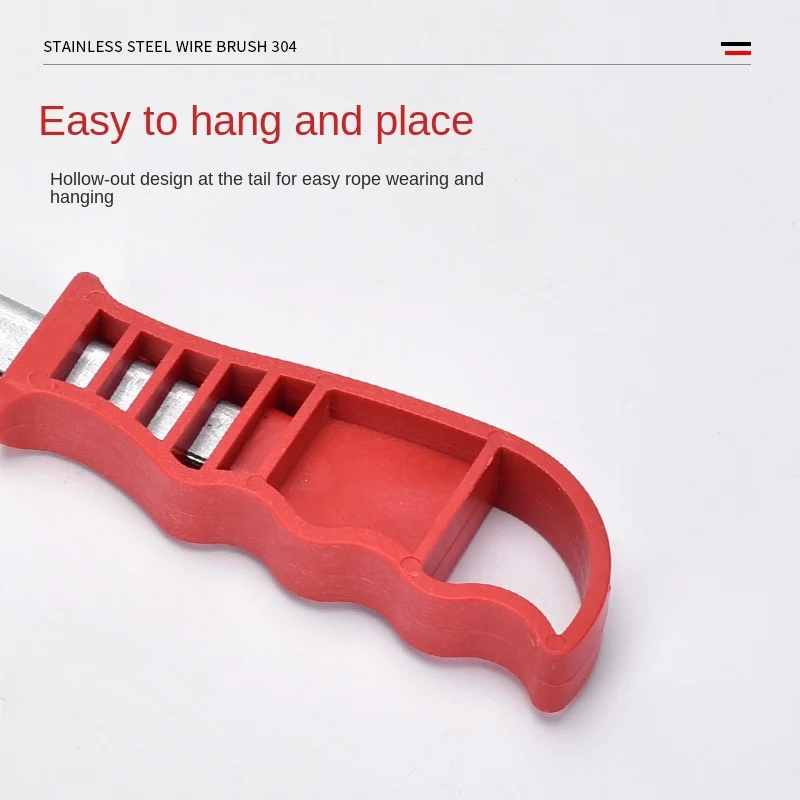 Herramienta multifunción, cepillo de alambre chapado en cobre (cepillo de acero inoxidable, 1 Uds.), mango largo, parrilla de cocina, placa especial, eliminación de óxido - imagen 4