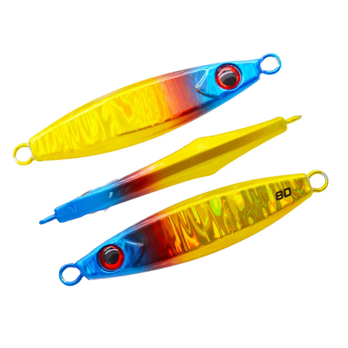 Señuelo de pesca con plantilla de Metal, 40g, 60g, 80g, estilo japonés, plantillas de paso lento, pesca costera, Jigging, señuelo de pesca de mar para atún, cebo Wahoo - imagen 3