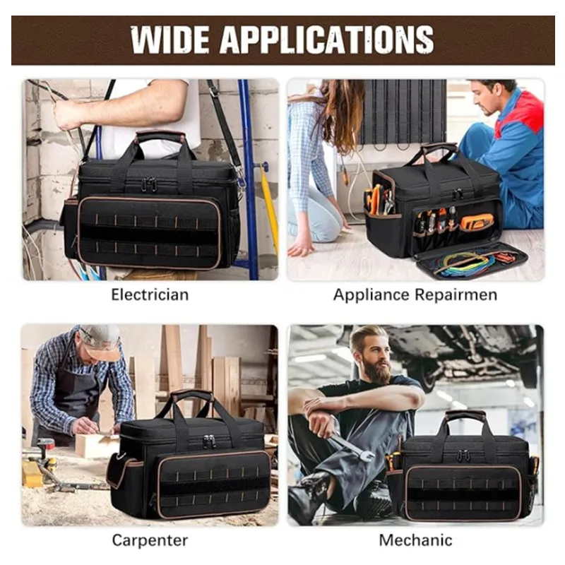 Mochila de pesca profesional, sistema de almacenamiento de aparejos de nailon resistente al agua con soporte para caña, compartimentos para cajas para toda la pesca - imagen 4