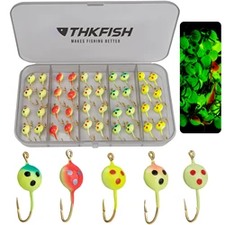 THKFISH Anzuelos brillantes para hielo – Jigging Crappie y Panfish 3g