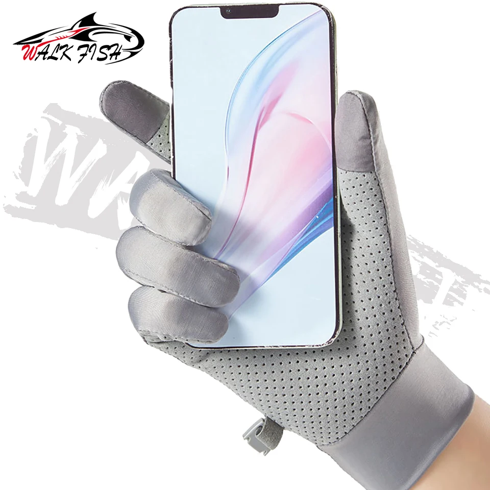 WALK FISH-guantes deportivos para exteriores, ropa de pesca de seda de hielo, resistentes al agua, antideslizantes, duraderos, para ciclismo, 1 par - imagen 4