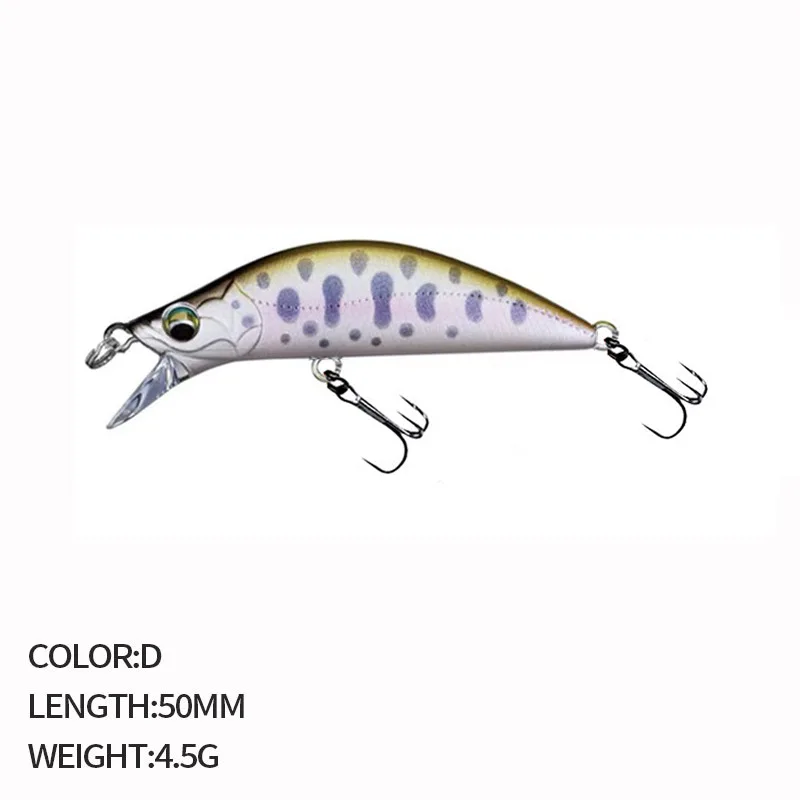 Señuelos de Pesca pequeños, Wobblers, 50mm, 4,5g, Minnow, cebo duro, perca, Lucio, salmón, trucha, lubina - imagen 3