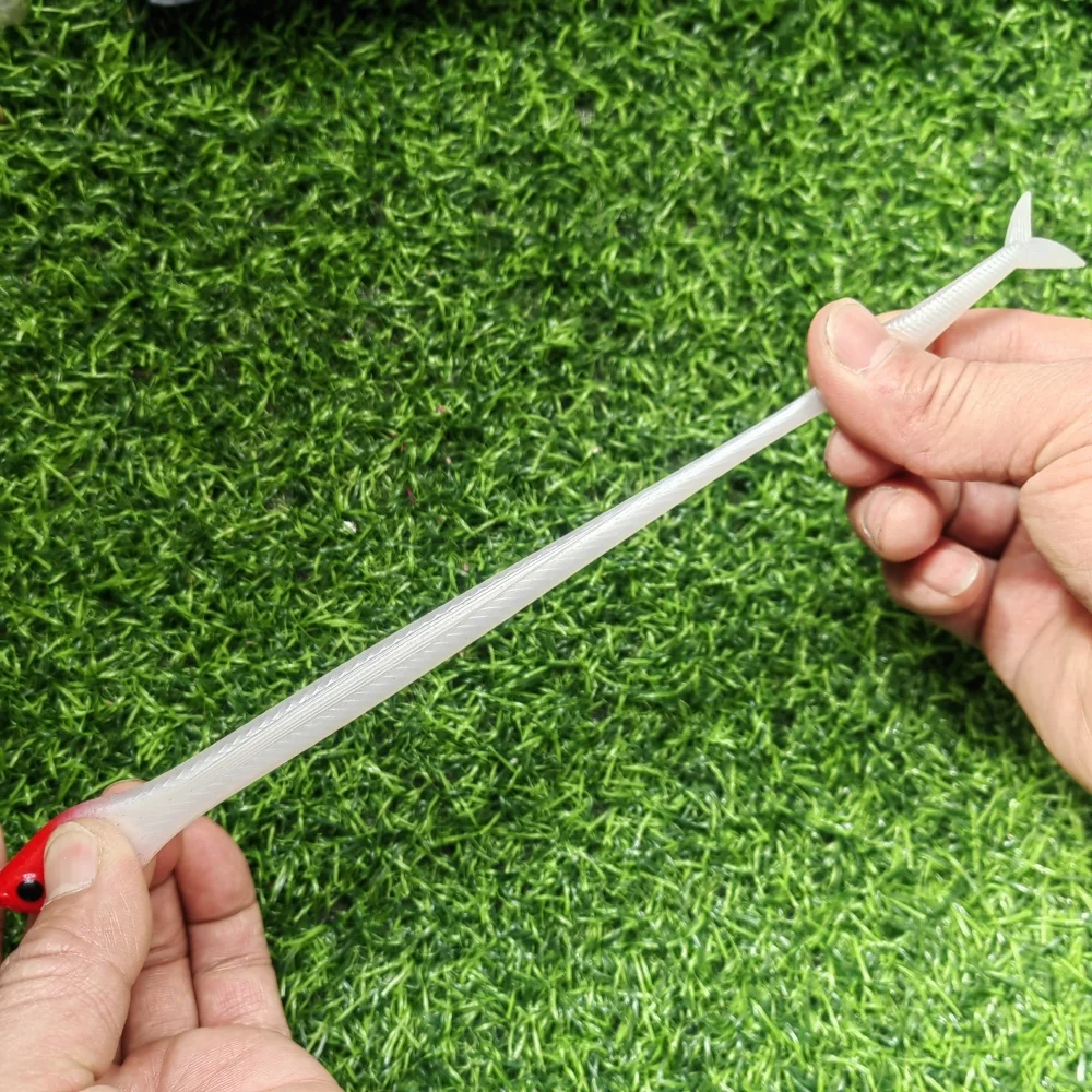 MUKUN 2 uds flotante 12cm 9g caída Shotting cebo suave señuelo de pesca Wobblers Leurre Souple señuelo caminar los señuelos del perro - imagen 2