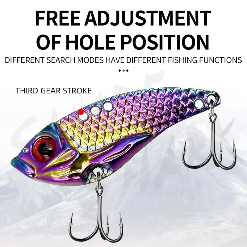 5 uds Señuelos de Pesca hoja cebo Metal VIB Señuelos de Pesca lubina Walleye trucha para agua dulce cucharas de pesca de agua salada señuelo duro de Metal - imagen 3