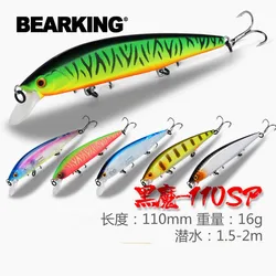 BEARKING 11cm 16g 0,2 m-1m SP Minnow señuelo de pesca láser cebo Artificial duro ojos 3D pesca Wobblers buceo Crankbait