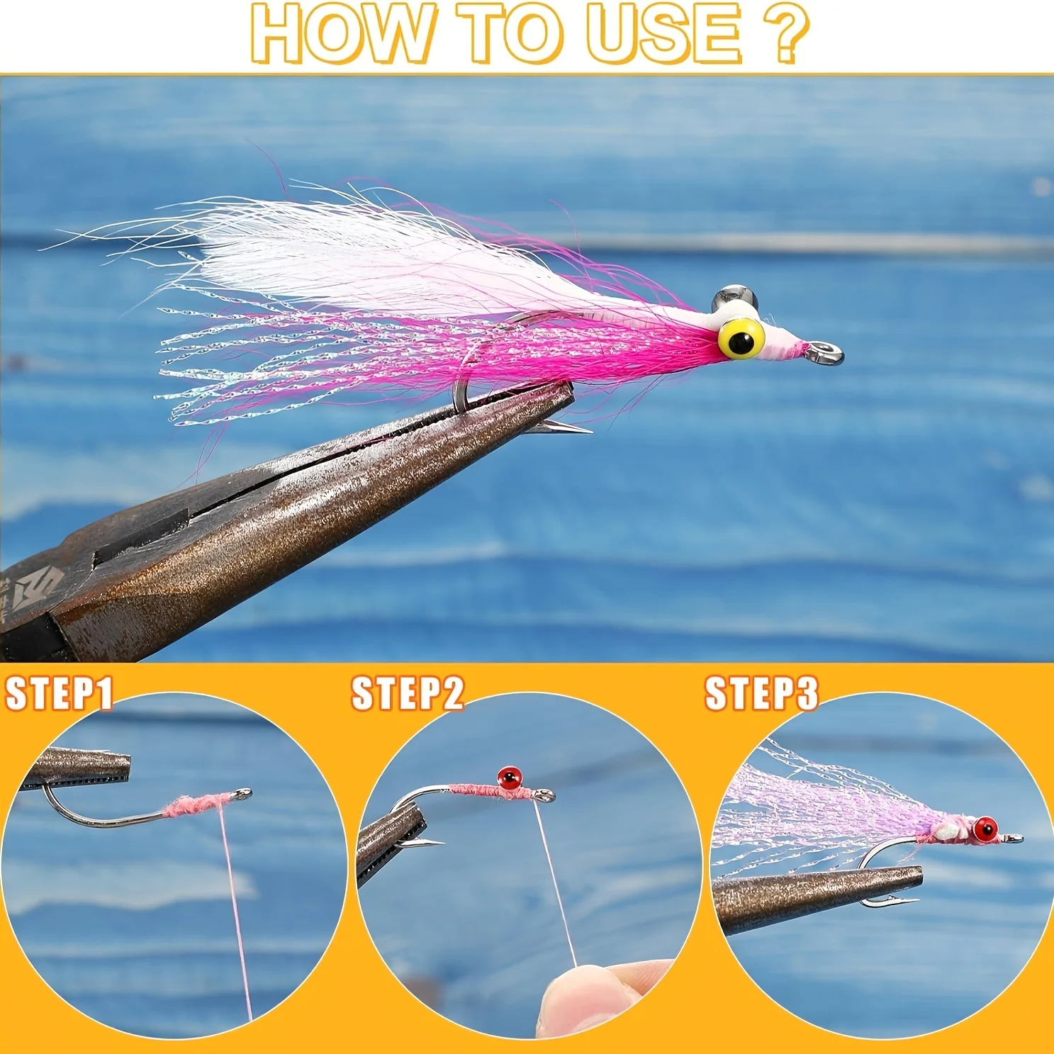 TAKBAS Fly Tying Materials Kit, 15 Pack Crystal Flash Fly Fishing Tying Materials, Assorted Colors - imagen 2