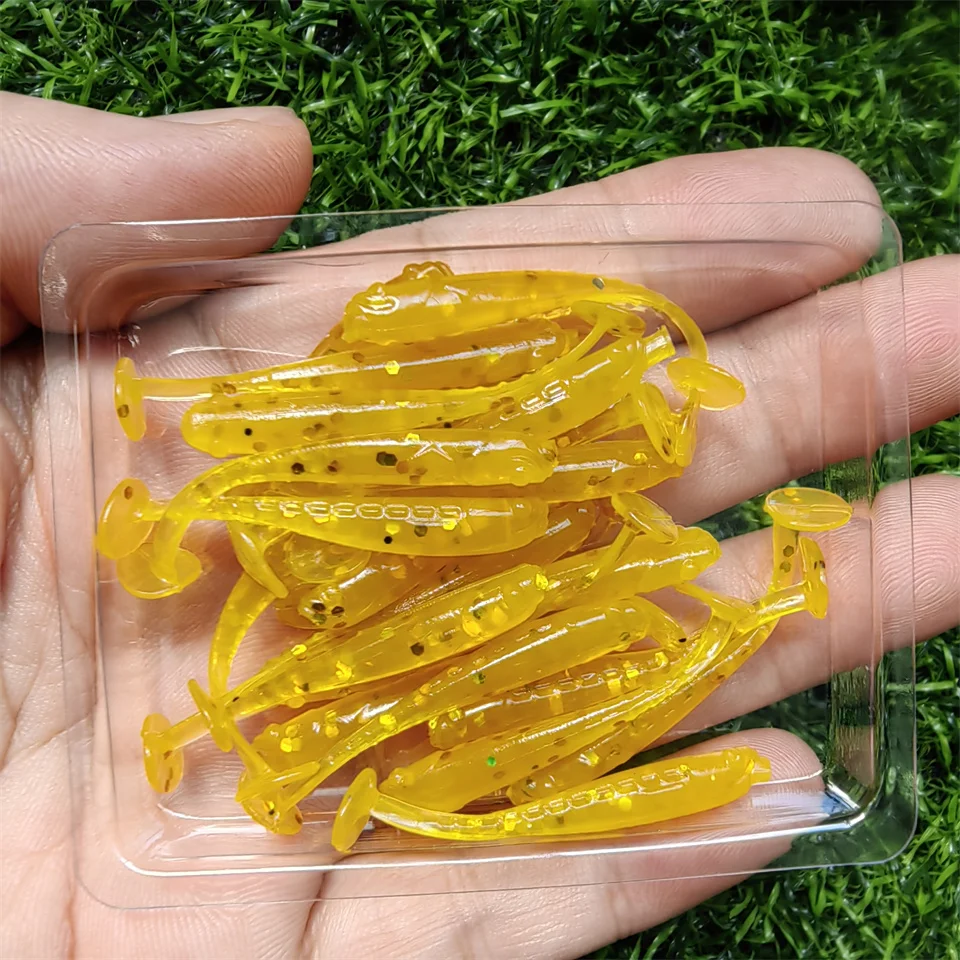 Estos vibrantes señuelos de pesca amarilla son perfectos para atrapar peces en cualquier agua.