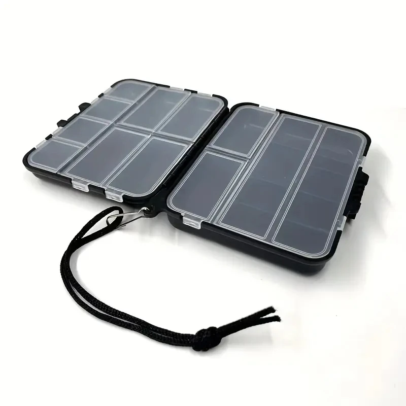 Caja de señuelos, caja de herramientas para anzuelos de pesca, caja de almacenamiento, accesorios, caja de almacenamiento negra, caja de almacenamiento para anzuelos - imagen 5