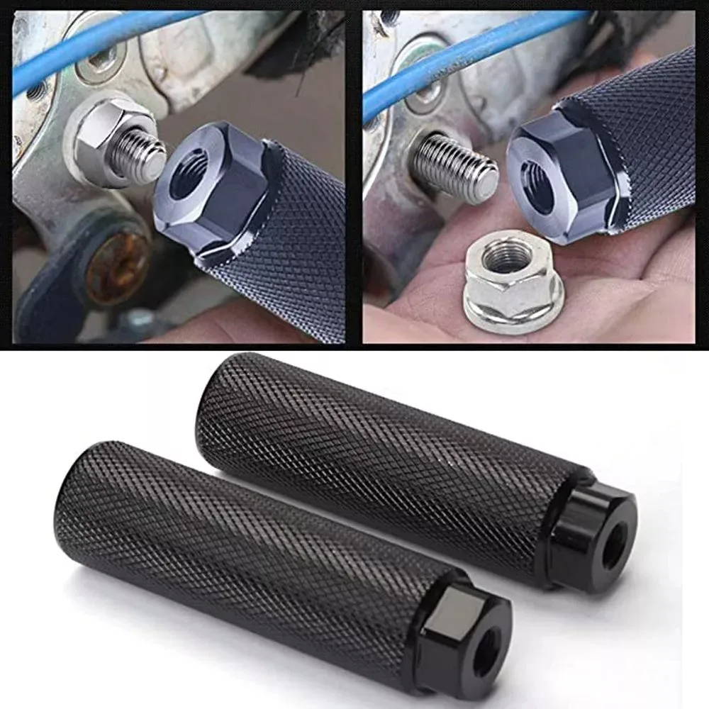 Clavijas antideslizantes duraderas para bicicleta, piezas ligeras para ciclismo, reposapiés para bicicleta, accesorios de aleación de aluminio aptos para 3/8 pulgadas, 2 uds. - imagen 2