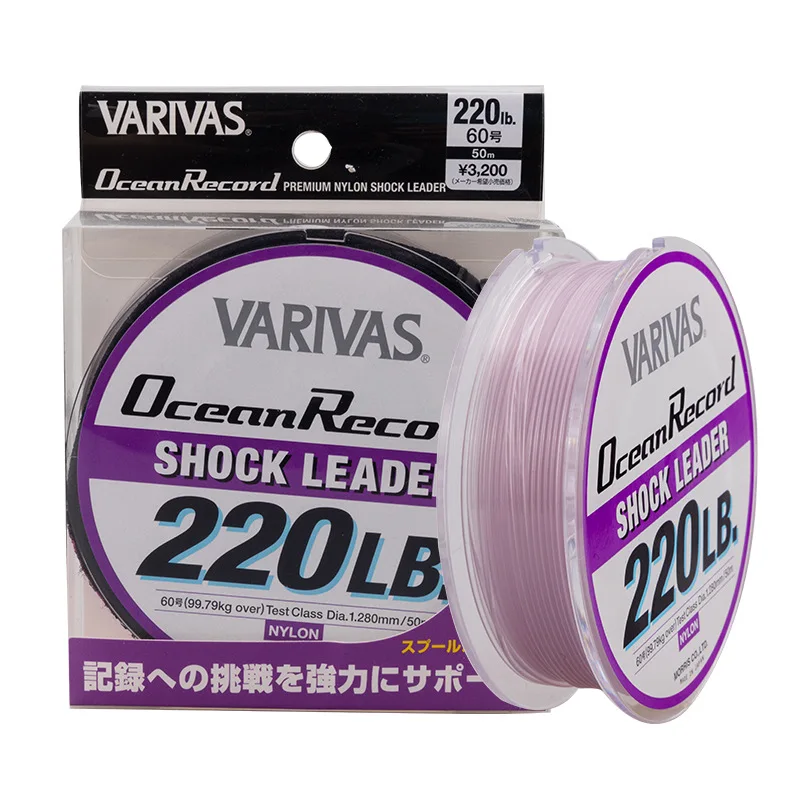 Línea de pesca VARIVAS Original 35LB-370LB 50M/30M océano registro SHOCK LEADER sedal de pesca de mar línea de pesca de atún - imagen 3