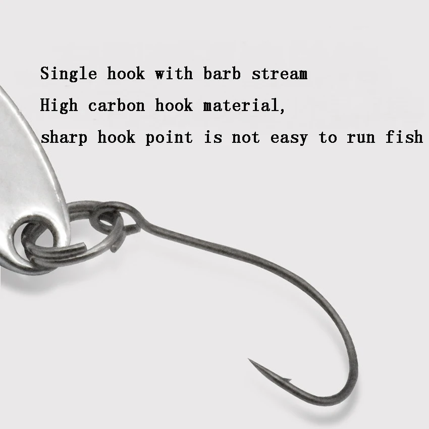 Señuelo de pesca VIB de Metal dorado y plateado, 1 piezas, colorido, 2,5g, 3,5g, 5g, con un solo gancho, cebo duro giratorio para trucha perca Japón Wobbler - imagen 5