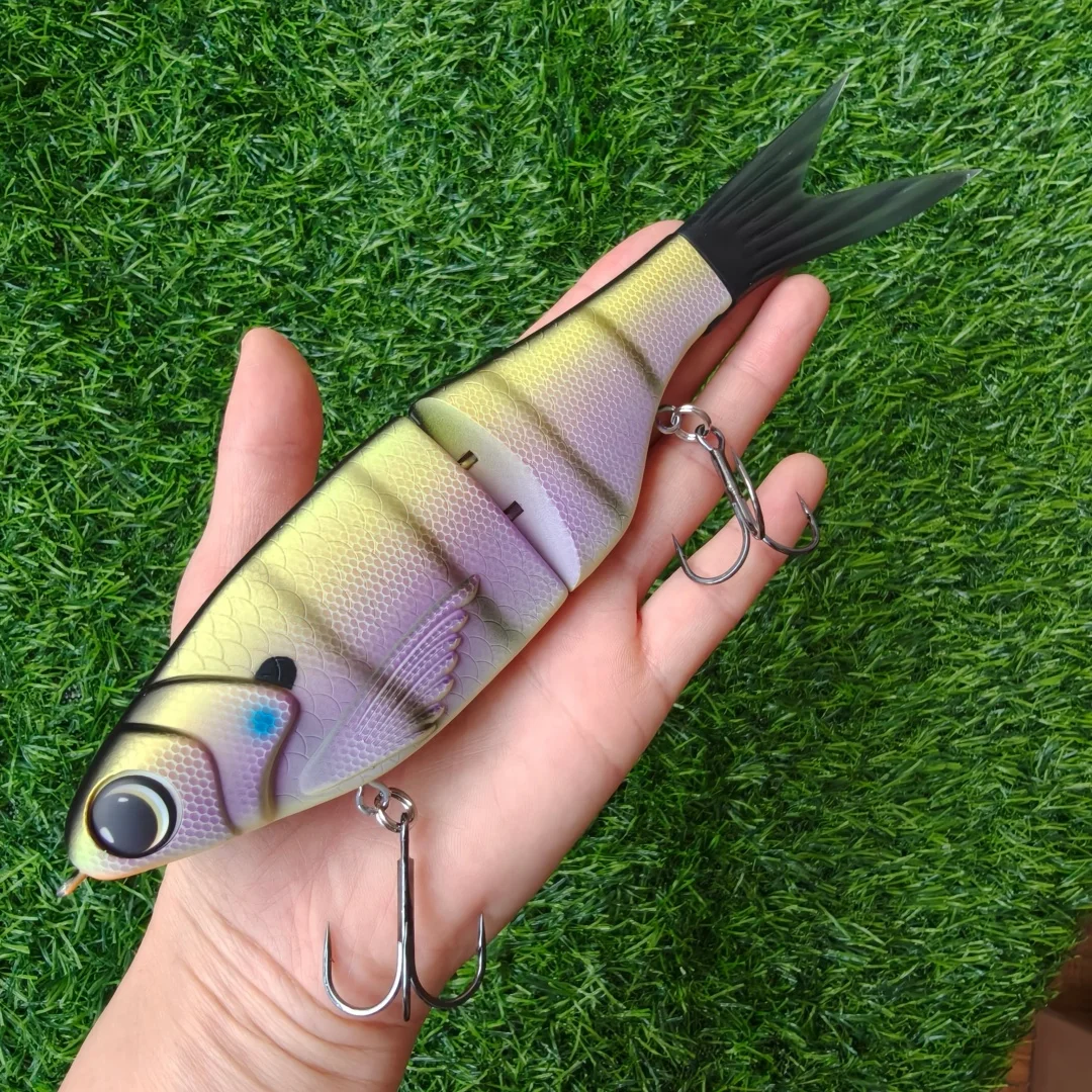 Noeby, 1 unidad, 215mm, 73g, señuelo de Pesca Swimbait, cebo multiarticulado de 2 segmentos con 3 uds, colas suaves de repuesto, accesorios de Pesca
