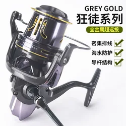 Carrete giratorio tiro largo 9000-14000 copa metal oblicua agua salada