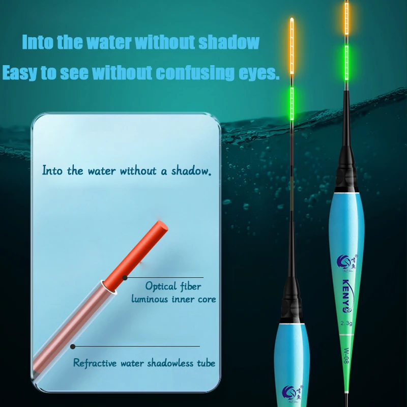 Flotador de pesca con luz nocturna, accesorios de pesca electrónicos de alta sensibilidad, 2023G-1,3G, sombra corta, novedad de 4,0 - imagen 5