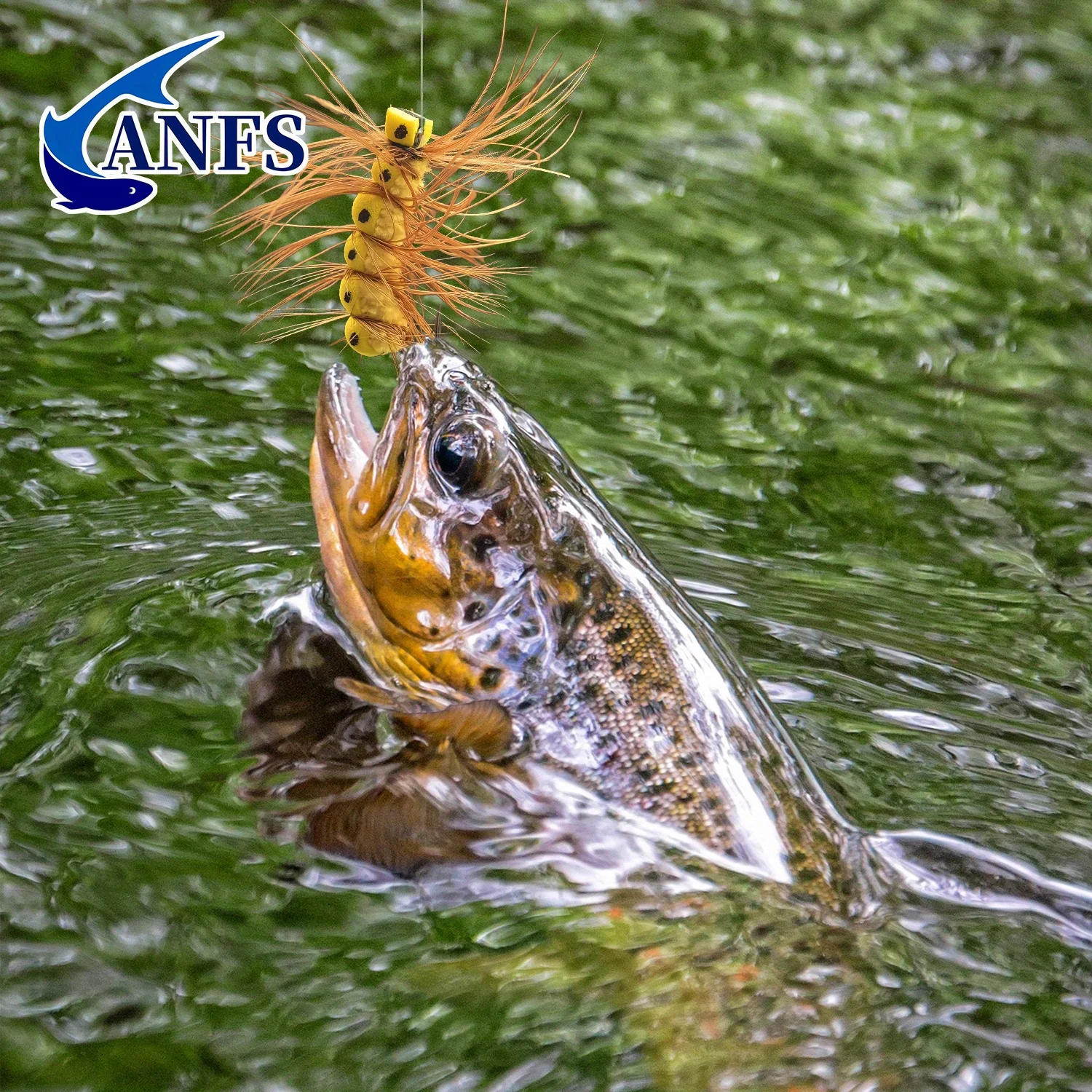 ANFS Moscas secas artificiales hechas a mano para pesca con mosca