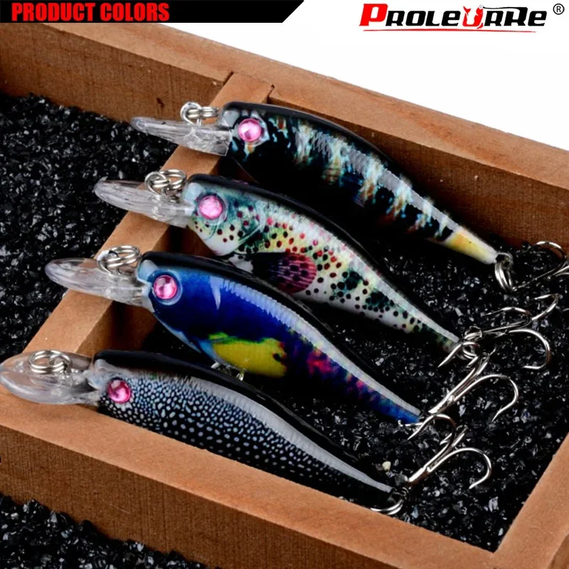 4 unids/lote señuelo de pesca de agua superior 65mm 4,7g minnow cebo duro Artificial aparejos de pesca kit de pesca plantilla wobbler señuelo jerk cebo - imagen 3