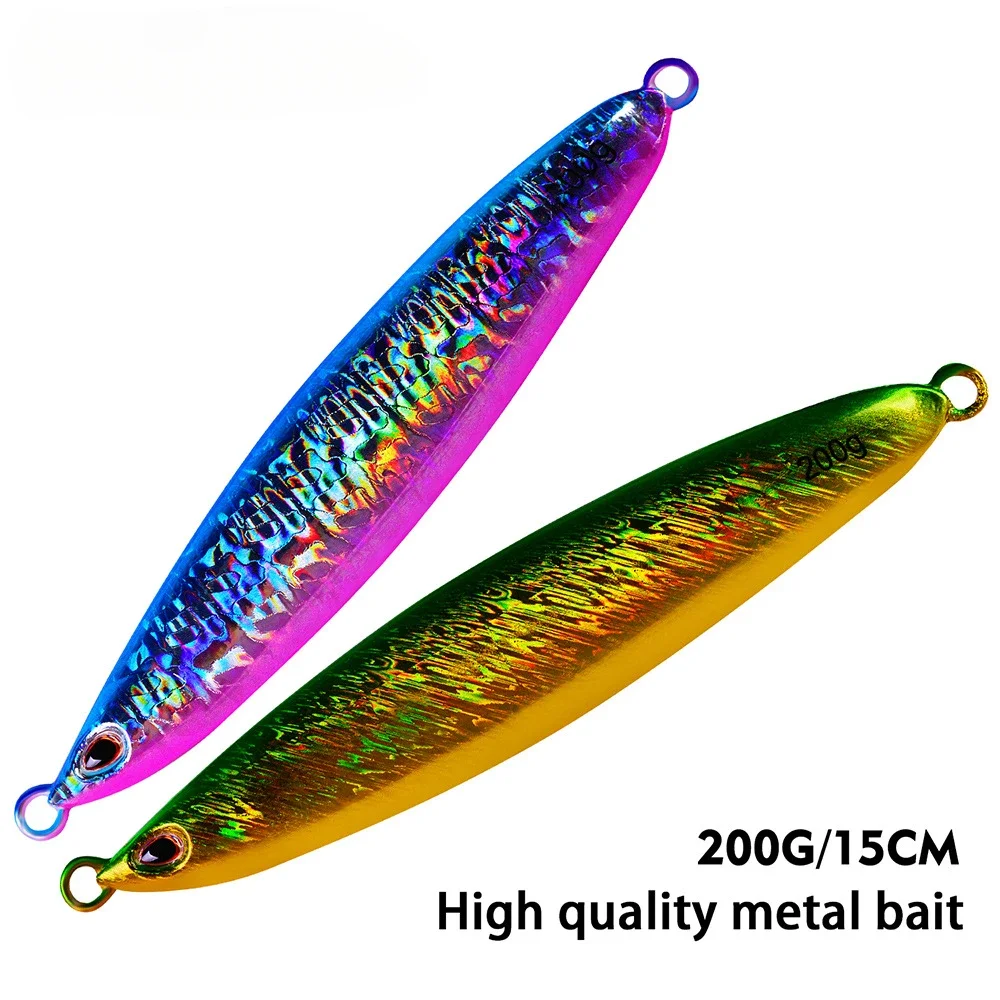 Señuelos de pesca con plantilla de Metal, 150mm, 200g, sin tierra, plantilla de paso lento, cuchara de Jigging Vertical súper dura, aparejos de pesca - imagen 2
