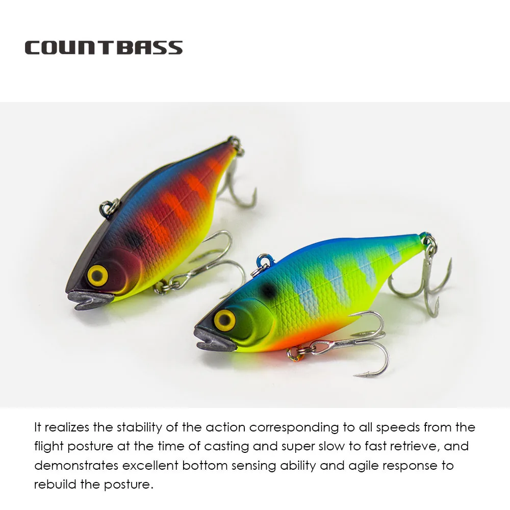 COUNTBASS-señuelo de pesca con vibración, 60mm, 2-3/8 ", 11,7g, 3/8 oz, Wobbler, Lipless, Crankbait, La Peche Au Leurre - imagen 3