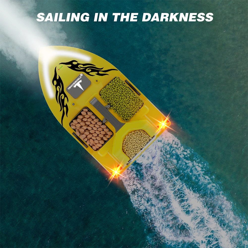 VWVIVIDWORLD-barco de cebo de pesca con GPS, Control de 2024 m, crucero automático, corrección de ruta, barco de cebo RC, 500 nuevo - imagen 5