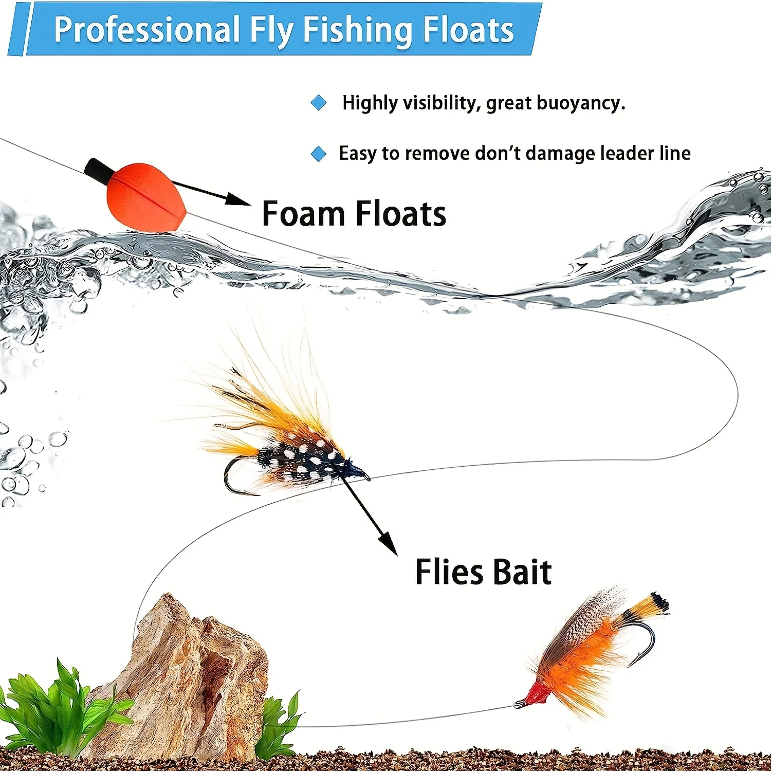 YOTO Flotador indicador de picada para pesca con mosca en trucha - imagen 4