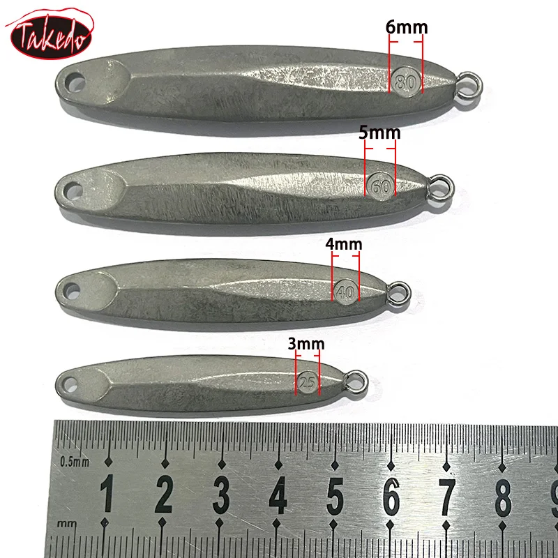 TAKEDO JD01 Señuelos de Pesca de tungsteno en blanco, 25G, 40G, 60G, 80G, soldadura sin pintar, círculo único, señuelo de Jigging, espacios en blanco para perca de atún - imagen 3