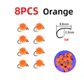8 piezas de color naranja