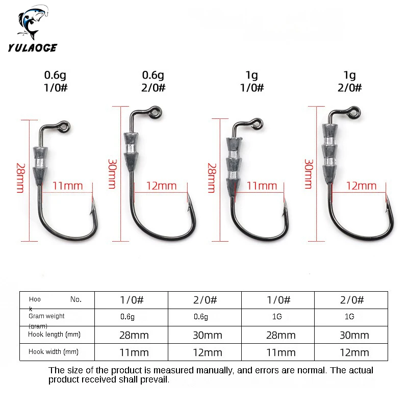 Señuelo de Plomo fundido a presión, anzuelo de cebo suave, adecuado para pesca de carpa, lubina, carpa plateada, 5 unids/lote por bolsa, nuevo modelo - imagen 3