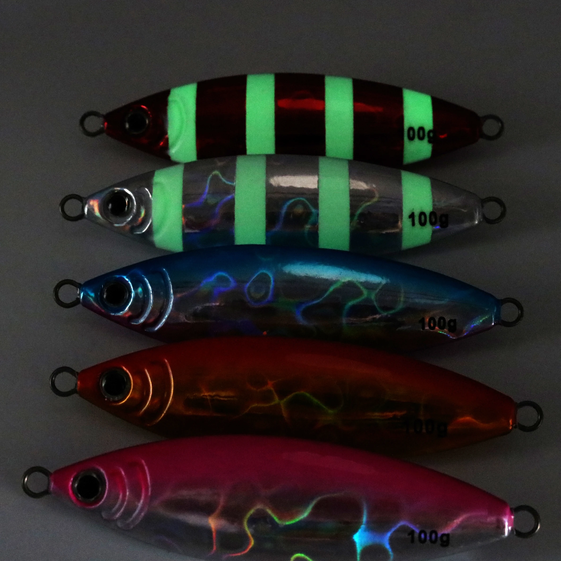 CASTFUN CRADLE-señuelo de Jigging de paso lento, 60g, 80g, 100g, plantilla de Metal de caída lenta, plantilla luminosa para peces de agua salada - imagen 5