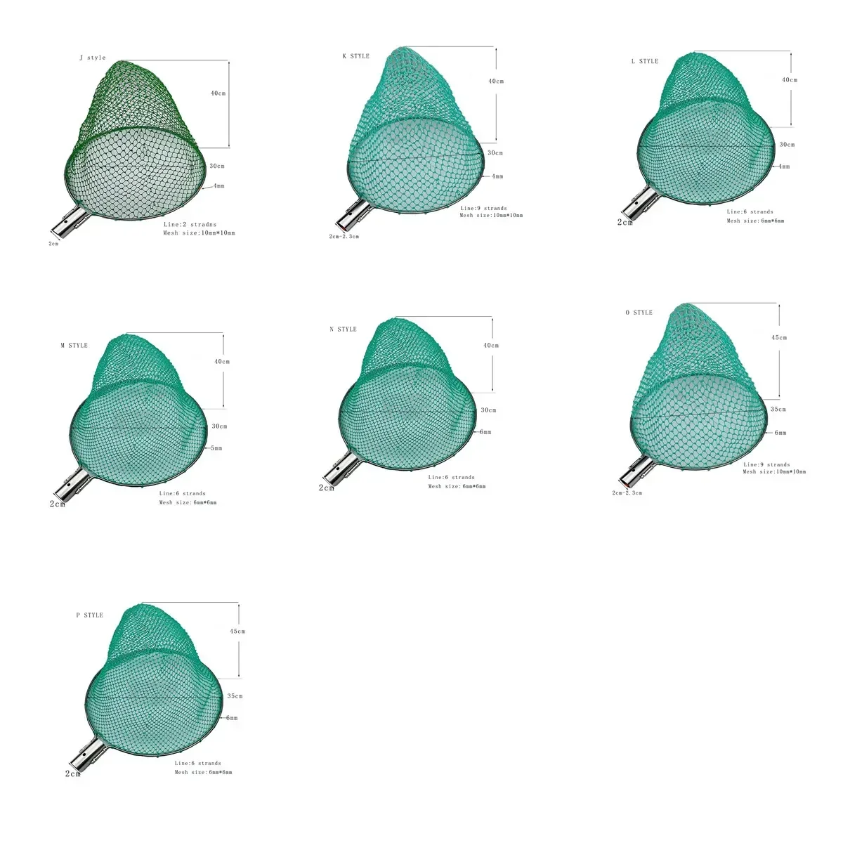 Red de aterrizaje de cabeza, red Turck de acero inoxidable sólido, red de pesca de malla pequeña, herramienta de pesca de inmersión, red fuerte de 20cm-35cm de diámetro - imagen 3