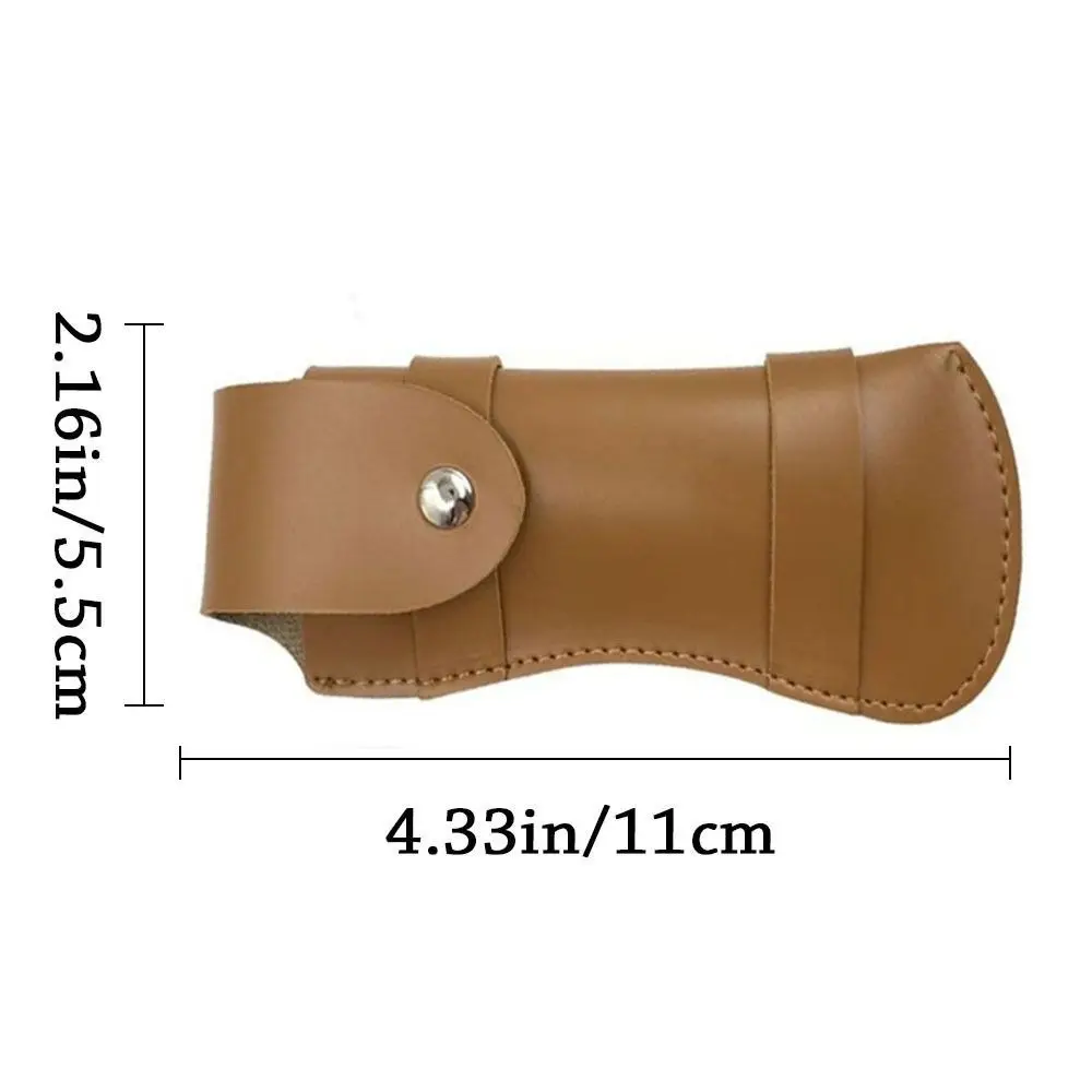 Funda de cuero para cuchillo, soporte para cinturón, funda para linterna de caza de bolsillo marrón/negro, herramienta plegable para cuchillo, para llevar al aire libre - imagen 5