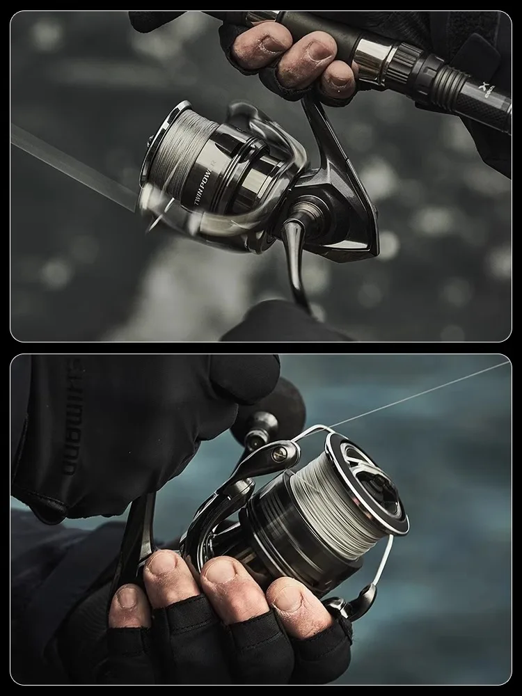 24 nuevos carretes de pesca giratorios SHIMANO TWIN POWER de agua de mar 4000MHG C3000XG carrete de mar Original aparejos de pesca de Japón - imagen 4