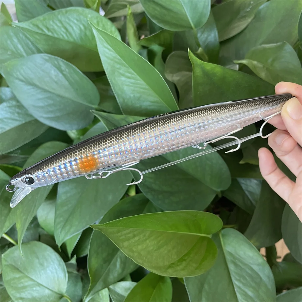 TSURINOYA 173F pececillo flotante de fundición ultralargo 173mm 6,81 pulgadas 37,5g señuelo de pesca de agua salada STINGER cebos duros grandes artificiales - imagen 2