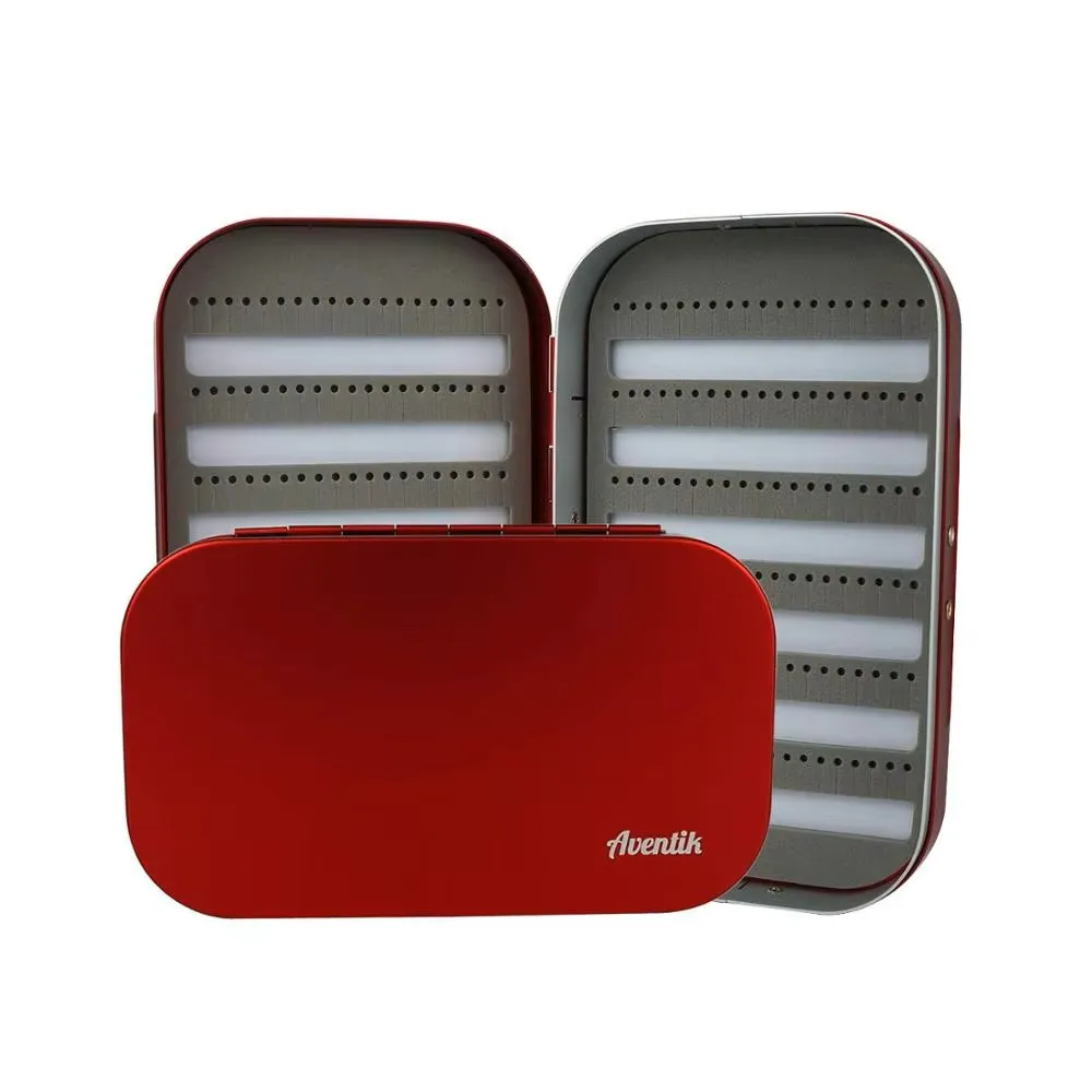 Cajas de pesca con mosca de aluminio clásicas Aventik Art con espuma EVA de 2 lados, cajas de pesca con mosca ligeras y corrustion de 6,1x3,7x1,1 pulgadas - imagen 3