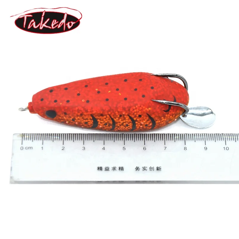 TAKEDO 2025, nuevo producto de pesca, señuelo de rana Topwater LW039, 8cm, 25g, señuelo de rana saltar, Wobbers para cabeza de serpiente - imagen 2