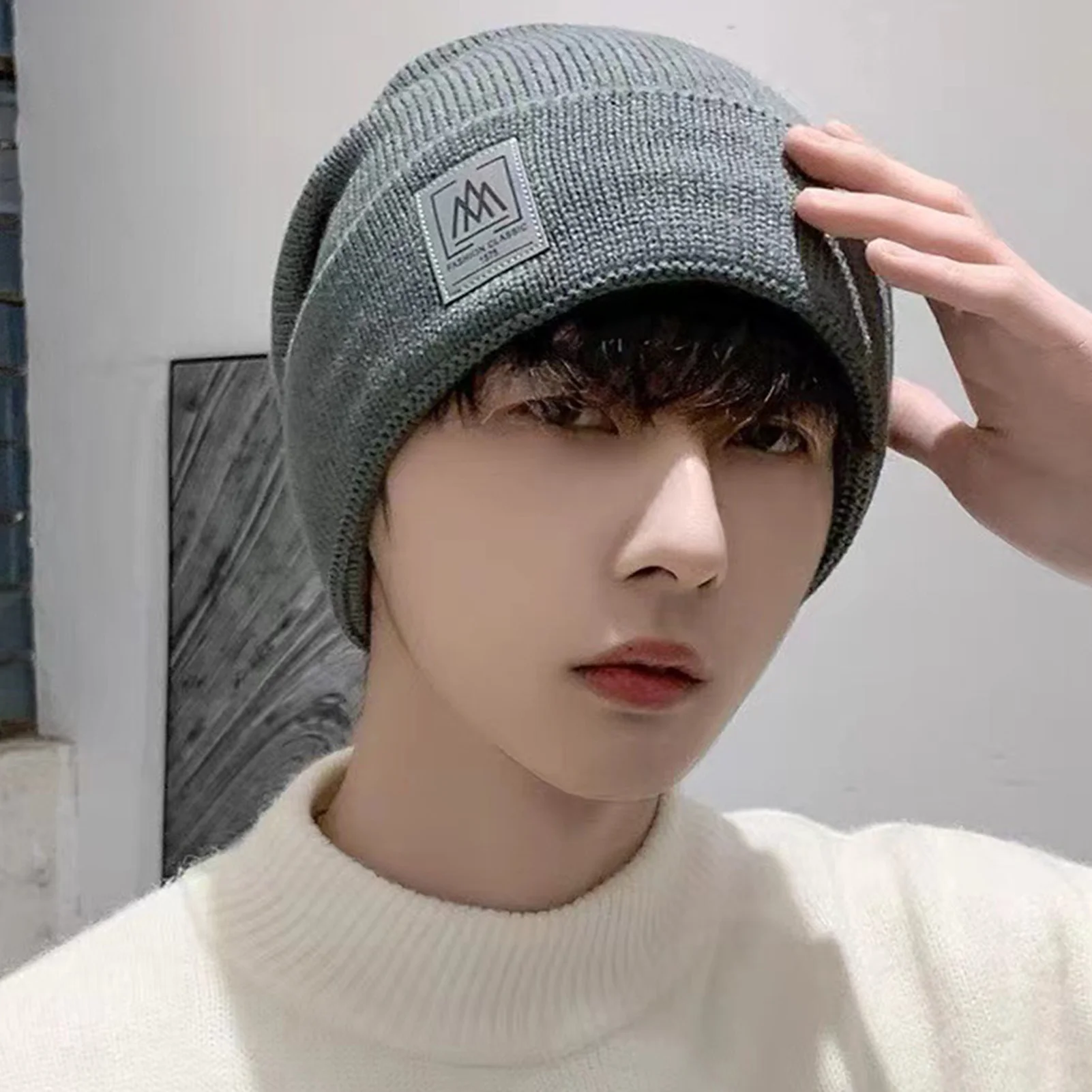 Gorro cálido de ciclismo para hombres y mujeres, gorro tejido cómodo de alta elasticidad, gorro cálido grueso para otoño e invierno, gorros de moda - imagen 2