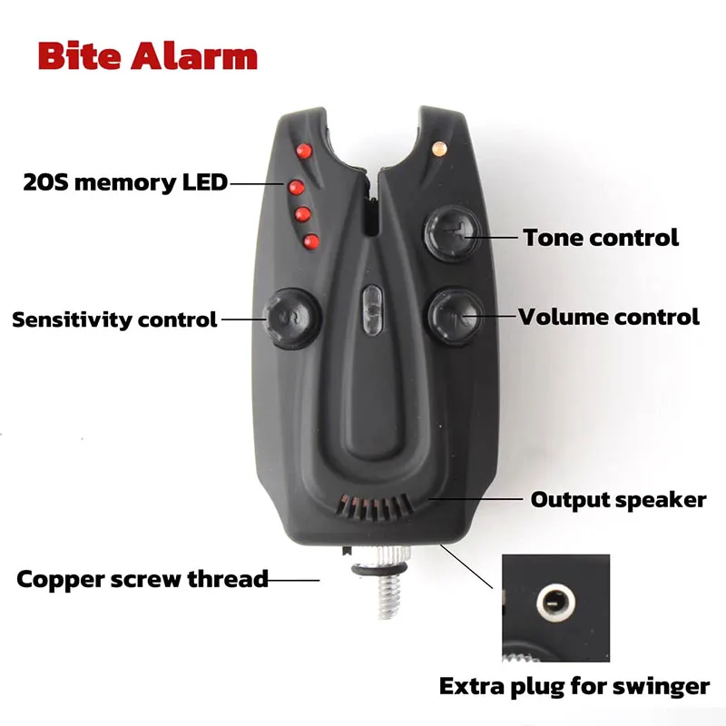 Set Alarmas Carpa Inalámbrico JS-B4 – Detector Mordeduras - imagen 2