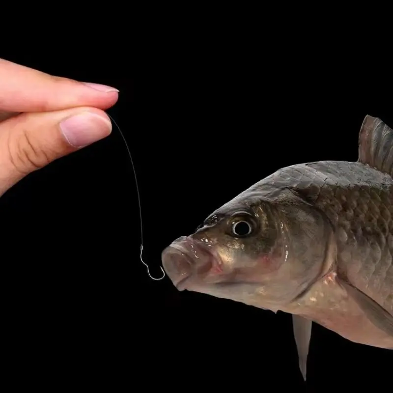 Anzuelo de pesca doble con línea de acero de alto carbono, accesorios de pesca de carpa, 5 pares, 10 unidades - imagen 5