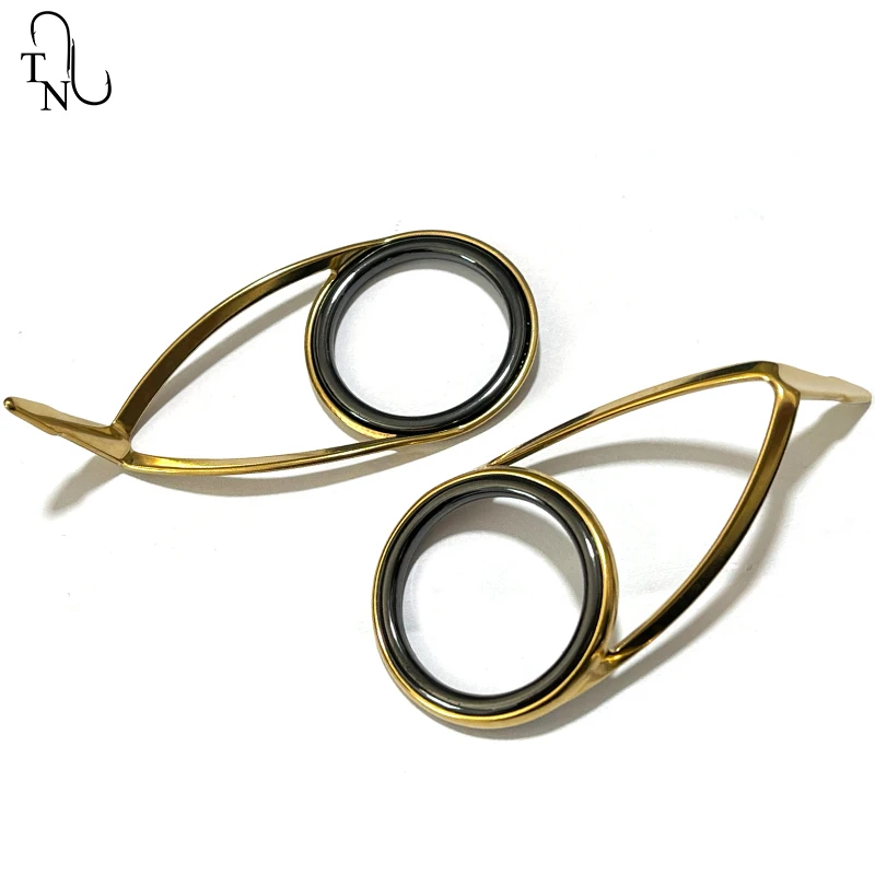 TN75 guía de caña de pescar giratoria mediana, soporte de acero inoxidable, anillos de cerámica, accesorios de caña de pescar DIY - imagen 2