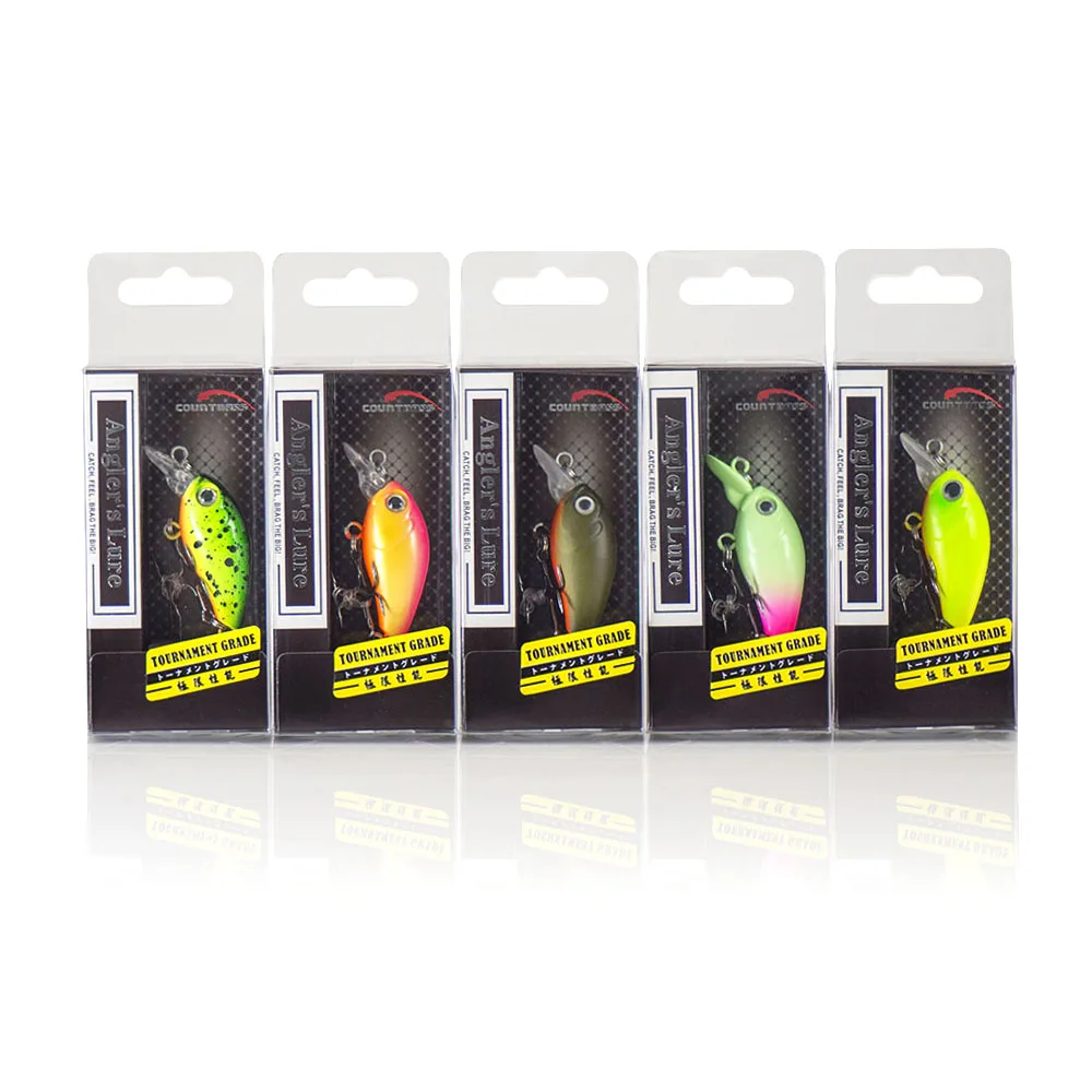 Señuelos duros de plástico de 36mm, 1-3/8 ", 4,3g, 1/8 oz. Crankbaits de hundimiento, cebos de pesca, Crankbait, Wobblers, Plug, señuelo de pescado de agua dulce - imagen 5