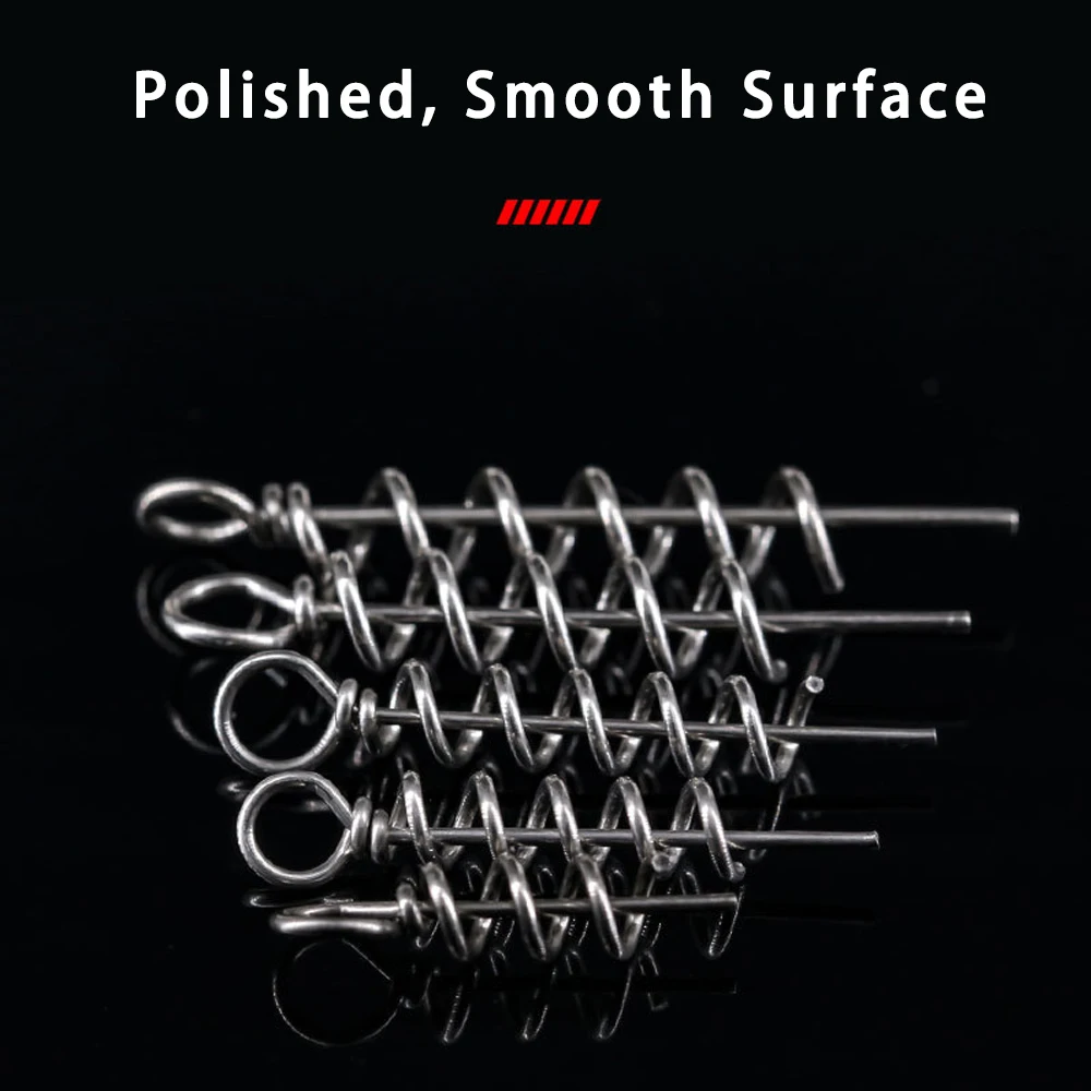 ORJD-Pin de bloqueo de resorte, gancho de manivela, Conector de pesca de acero inoxidable, bloqueo de manivela para señuelo suave, accesorios de pesca, 50/100 Uds. - imagen 4