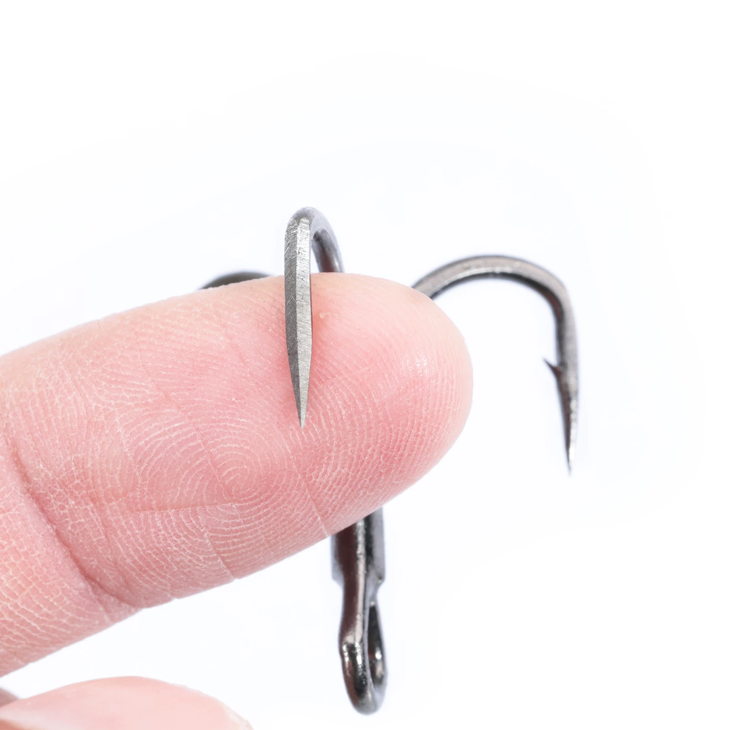 New10pcs 6066 gancho triple de hoja 4x fuerte súper afilado 3/0-8 # Aparejos de pesca con anzuelos triples de mar de acero de aleación antioxidante - imagen 4