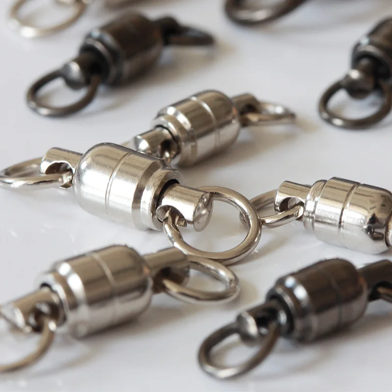 Conector giratorio de Pesca de 300 piezas, rodamiento de bolas de cobre giratorio con dos anillos soldados, accesorios de aparejos de Pesca - imagen 3