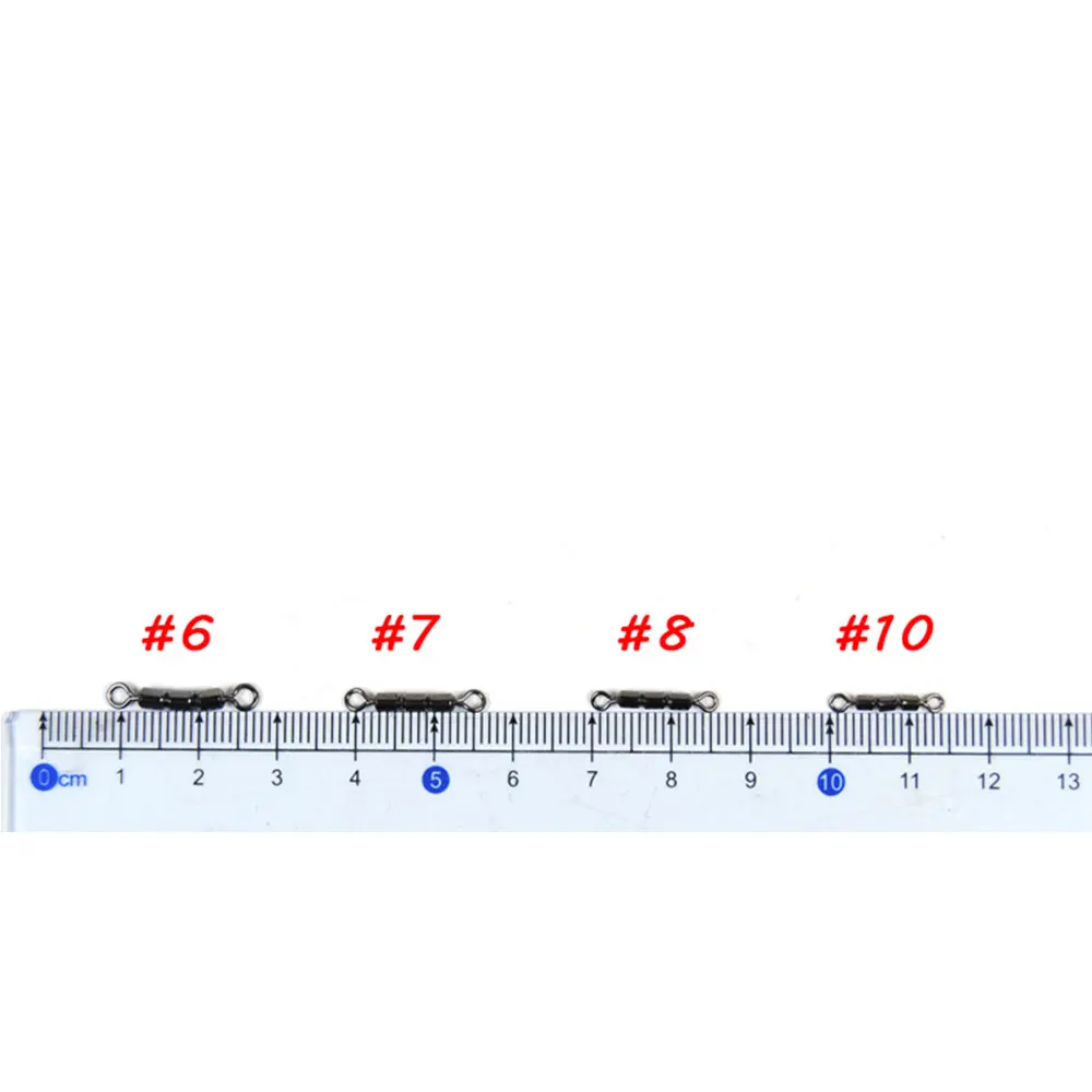 10 unids/bolsa de eslabones giratorios de 3 secciones, accesorios de aparejos de pesca, aparejos de aparejo de cobre #6 #7 #8 #10 - imagen 4