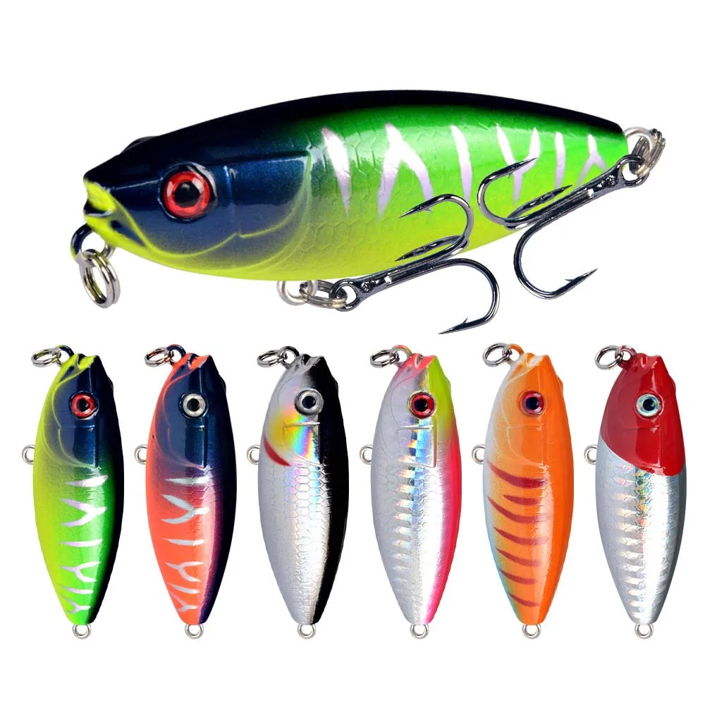 Señuelos de Pesca con lápiz, cebos duros artificiales, Crankbait, Wobblers, anzuelos triples, aparejos, 6cm, 7g, 1 unidad - imagen 3