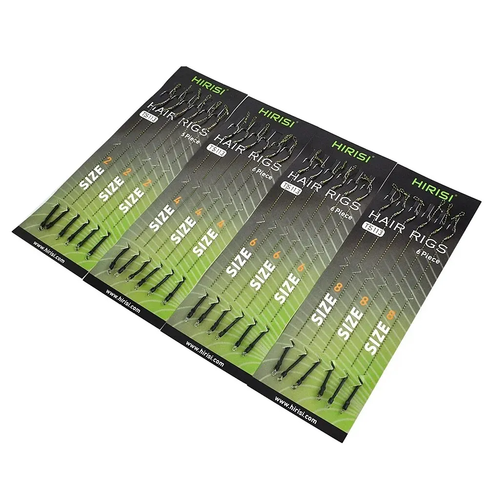 Hirisi 6 uds pesca de carpa listo hecho gancho enlace atado aparejos terminales TS113 - imagen 3