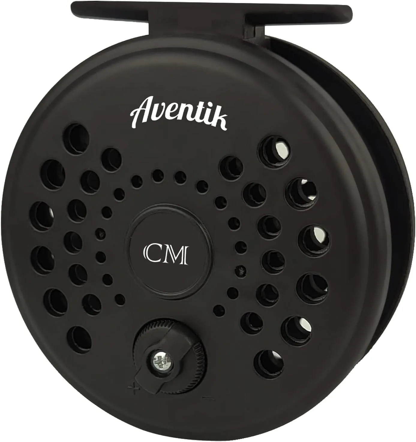 Carrete de pesca con mosca de grafito Aventik CM, sistema de arrastre de clic, cenador grande de grafito clásico IV, tamaños 3/5, 5/7, carretes de pesca con mosca - imagen 4