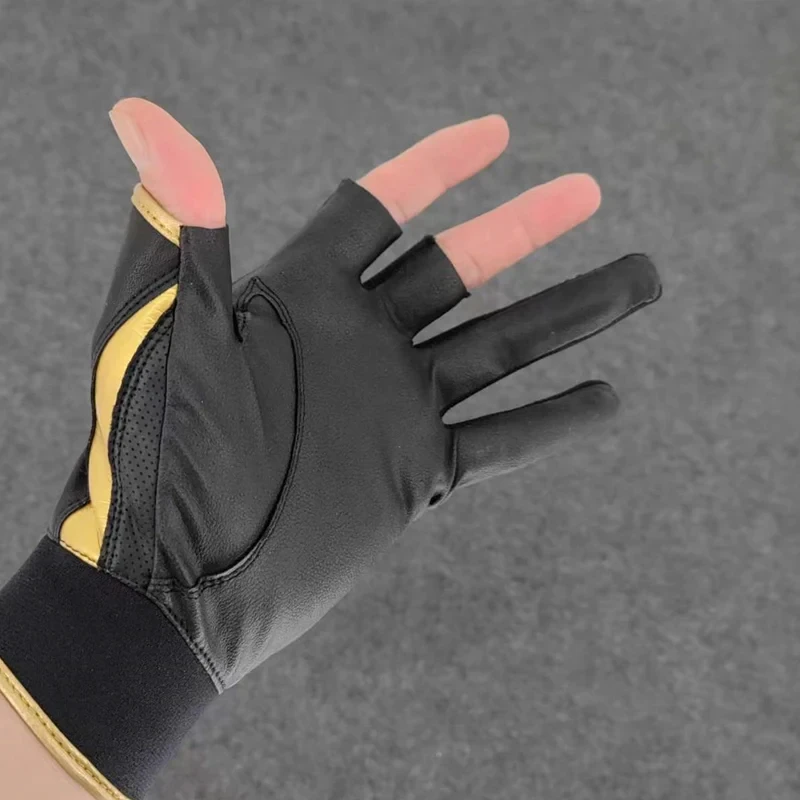 Nuevos guantes de pesca Gamakatsu, guantes de pesca con mosca anticorte, protección UV, guantes deportivos de cuero transpirable de medio dedo para exteriores - imagen 5