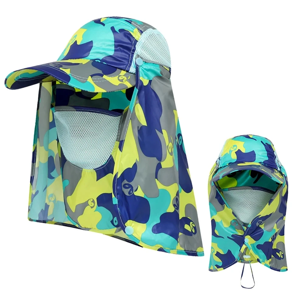 WALK FISH-Sombrero de pesca Protector solar de secado rápido, cubierta para el cuello y la cara, protección Anti-UV, cabeza completa, gorra para deportes al aire libre - imagen 3
